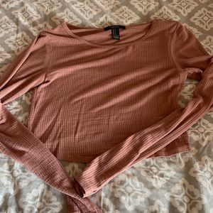 Long sleeve blush top